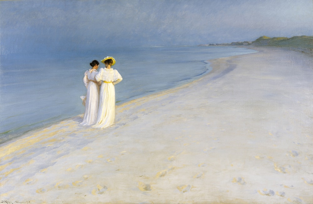 Summer Evening on the Southern Beach by Peder Severin Krøyer